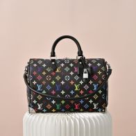 ルイヴィトン n級品 ナノスピーディ マルチカラーモノグラム 2WAYミニバッグ ブラック レディース