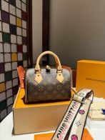 ルイヴィトン コピー ナノスピーディ モノグラム コンパクトフォルム ハンドバッグ ブラウン レディース