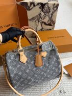 ルイヴィトン 並行輸入品 ナノスピーディ デニムモノグラム レザー切替 ハンドバッグ グレー 通販