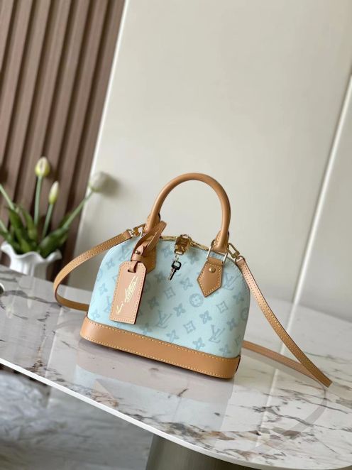 ルイヴィトン スーパーコピー 届く ナノスピーディ モノグラムキャンバス レザーコンビ 2WAYミニバッグ ライトブルー レディース売れ筋