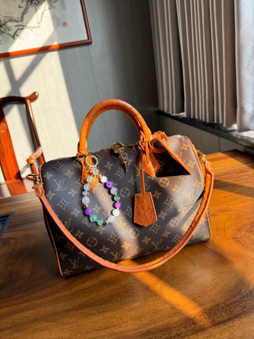 ルイヴィトン スーパーコピー ナノスピーディ モノグラム オレンジレザー 2WAYハンドバッグ ブラウン 注目商品