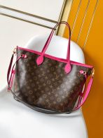 ルイヴィトン 並行輸入品 ナノスピーディ モノグラム ピンクレザー トートバッグ ブラウン レディース 高品質レプリカ