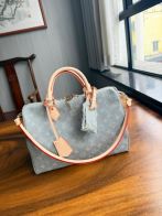 ルイヴィトン スーパーコピー ナノスピーディ デニム調 モノグラム ハンドバッグ グレー レディース