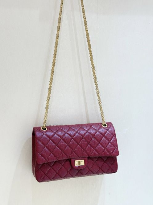 シャネル ハイブランド 2.55 リイシュー チェーンショルダーバッグ レッド レディース おすすめ A37587