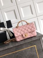 シャネル 並行輸入品 クラシックフラップ 2WAYミニバッグ ピンク キルティング レディース