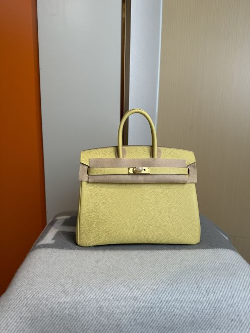 エルメス スーパーコピー バーキン ハンドバッグ レモンイエロー ゴールド金具 上品カラー仕上げ