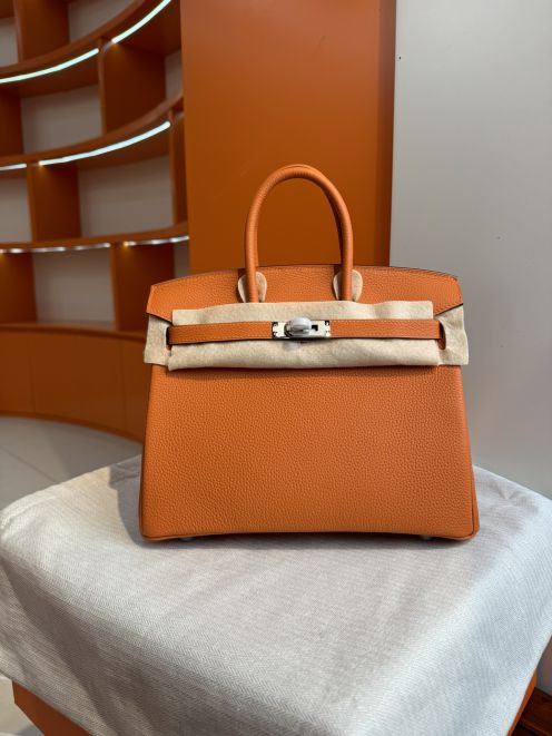 エルメス スーパーコピー ナノスピーディ ボストンバッグ オレンジ シルバー金具 レディース 高品質レプリカ