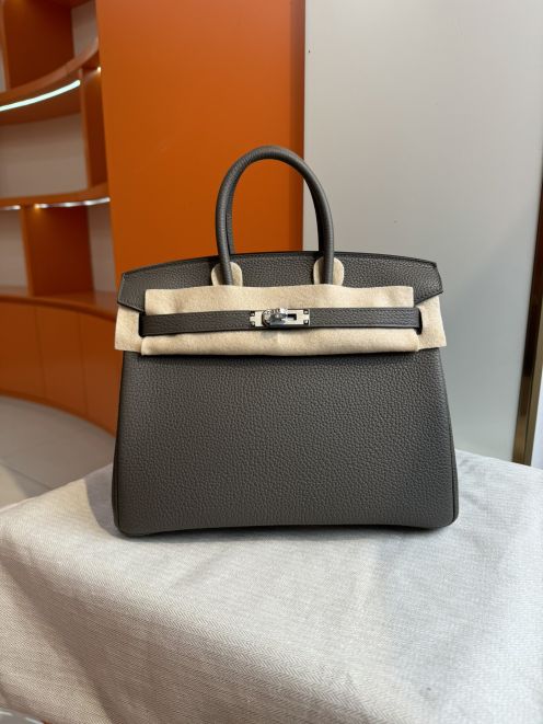 エルメス ハイブランド ナノスピーディ ボストンバッグ ダークグレー シルバー金具 レディース 定番