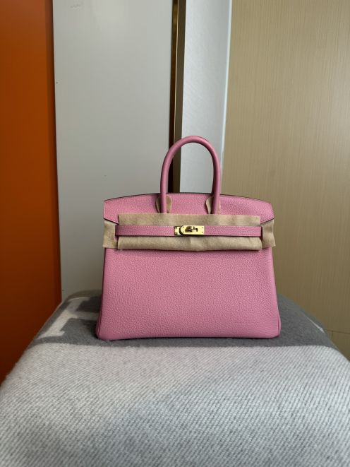 エルメス スーパーコピー 届く バーキン ハンドバッグ ピンク ゴールド金具 上品カラー仕上げ