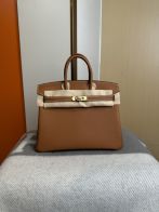 エルメス コピー バーキン ハンドバッグ ブラウン ゴールド金具 レディース 新作