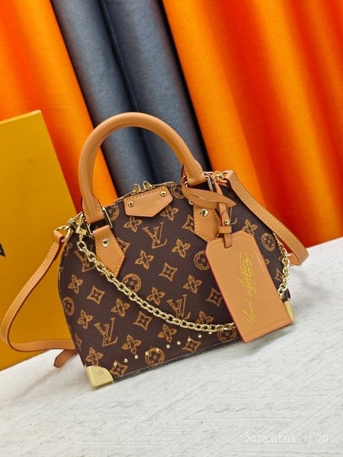 ルイヴィトン n級品 アルマ ハンドバッグ ブラウン モノグラムキャンバス ヌメ革コンビ 新作