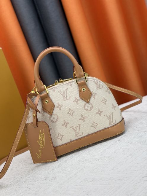 ルイヴィトン スーパーコピー アルマ ミニバッグ ベージュ モノグラムキャンバス ヌメ革コンビ 注目商品 M27525