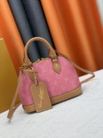 ルイヴィトン スーパーコピー 届く アルマ ミニボストンバッグ ピンク モノグラムキャンバス ヌメ革コンビ レディース M28272