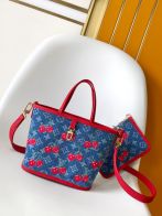 ルイヴィトン コピー ネヴァーフル 2WAYミニバッグ デニムチェリー ブルー レディース 注目商品 M14997