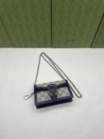 グッチ n級品 ディオニュソス コンパクトバッグ ネイビー GG柄 チェーンショルダー 上品配色 476432