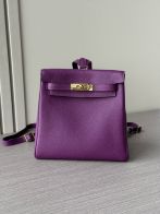 エルメス スーパーコピー 届く ケリー バックパック パープル ゴールド金具 上品デザイン