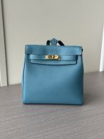 エルメス スーパーコピー ケリー バックパック ターコイズブルー ゴールド金具 上品デザイン