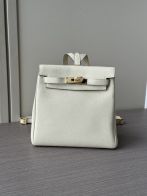 エルメス コピー ケリー バックパック アイボリー ゴールド金具 上品デザイン