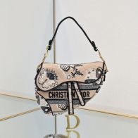 ディオール スーパーコピー サドル ショルダーバッグ バタフライ刺繍 ジャカード ミニバッグ レディース