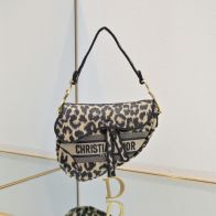 ディオール スーパーコピー サドル ショルダーバッグ レオパードジャカード ミニバッグ レディース