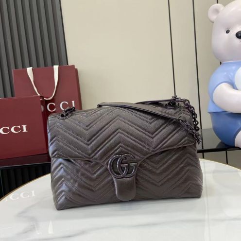 グッチ スーパーコピー 届く GGマーモント チェーンバッグ ブラウン レディース 高品質レプリカ 850676