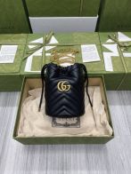 グッチ ハイブランド GGマーモント バケットバッグ ブラック レディース 注目商品 575163