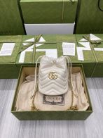 グッチ 並行輸入品 GGマーモント バケットバッグ ホワイト レディース おすすめ 575163