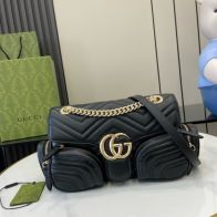 グッチ コピー GGマーモント チェーンショルダーバッグ ブラック レディース 売れ筋 795228