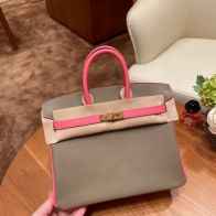 エルメス スーパーコピー 届く バーキン コンパクトバッグ グレージュ ピンク ゴールド金具 人気モデル