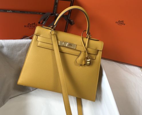 エルメス スーパーコピー 届く ケリー コンパクトバッグ イエロー ゴールド金具 売れ筋