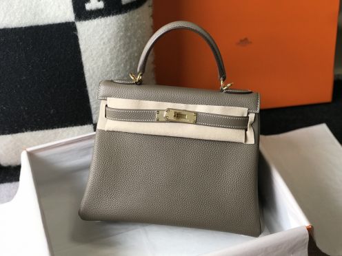 エルメス スーパーコピー 届く ケリー ハンドバッグ グレージュ ゴールド金具 通販