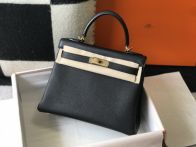 エルメス コピー ケリー ハンドバッグ ブラック ゴールド金具 レディース 新作