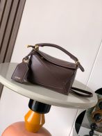ロエベ 並行輸入品 パズルバッグ ミニハンドバッグ ダークブラウン レディース 売れ筋