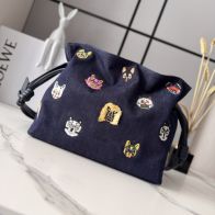 ロエベ コピー フラメンコ ショルダーバッグ デニム 刺繍デザイン レディース 注目商品