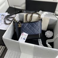 シャネル ハイブランド ガブリエル ドゥ ナノスピーディ ミニボストンバッグ ネイビー おすすめ 91810