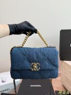 シャネル n級品 シャネル19 デニムチェーンバッグ ネイビー 人気モデル