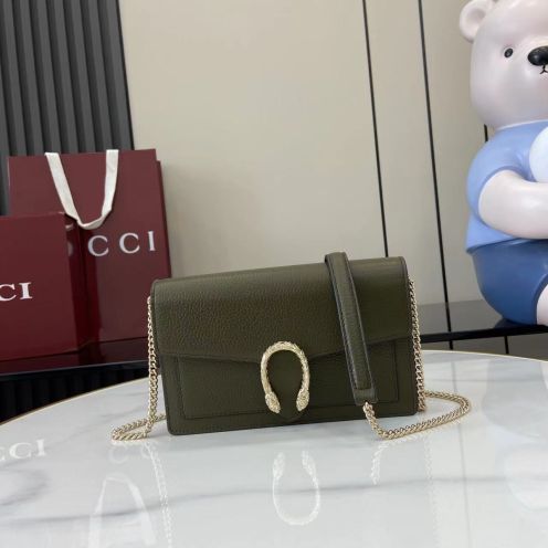 グッチ n級品 ディオニュソス ミニボストンバッグ カーキグリーン おすすめ 上品チェーン