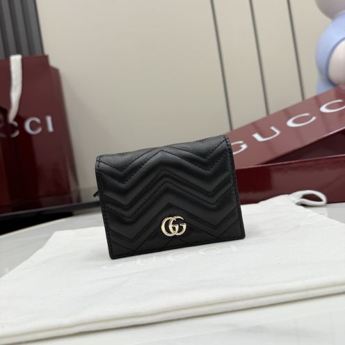 グッチ スーパーコピー GGマーモント ミニウォレット ブラック レザー レディース おすすめ 466492