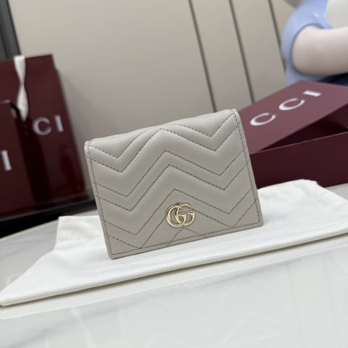 グッチ コピー GGマーモント 三つ折りミニ財布 コンパクトウォレット アイボリー レディース 人気モデル 466492