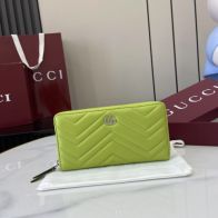 グッチ コピー GGマーモント ラウンドジップ長財布 ライムグリーン レディース 新作 837758