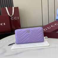 グッチ スーパーコピー GGマーモント ラウンドジップ長財布 ラベンダー レディース おすすめ 837758