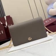 グッチ 並行輸入品 GGマーモント チェーンウォレット ロングバッグ グレージュ 売れ筋 497985
