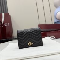 グッチ スーパーコピー GGマーモント ミニウォレット ブラック レザー レディース 注目商品 466492
