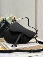 ディオール 並行輸入品 サドル ショルダーバッグ レザー ブラック レディース 定番