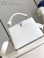ルイヴィトン スーパーコピー カプシーヌ ミニバッグ ホワイト BBサイズ 上質レザー ゴールド金具 M23456