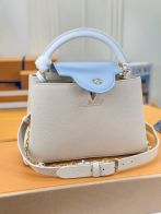 ルイヴィトン コピー カプシーヌ ハンドバッグ バイカラー アイボリー×ブルー 上品配色 M23950