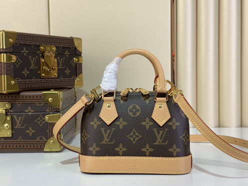 ルイヴィトン スーパーコピー アルマ コンパクトバッグ モノグラム ブラウン ヌメ革 上品デザイン