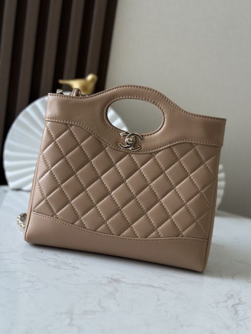 シャネル n級品 シャネル31 ハンドバッグ キルティングレザー ベージュ