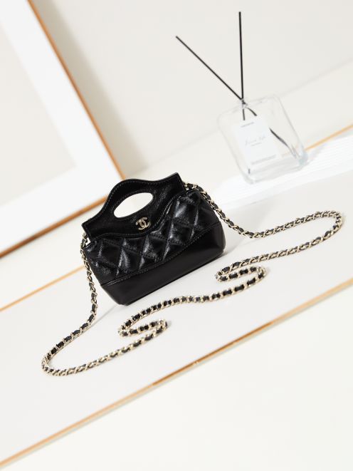 シャネル n級 シャネル31 ミニバッグ キルティングレザー ブラック 上品2WAY