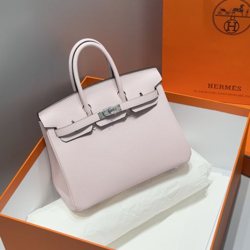 エルメス バーキン スーパーコピー ハンドバッグ ピンクベージュ シルバー金具 トゴ調レザー 上品設計